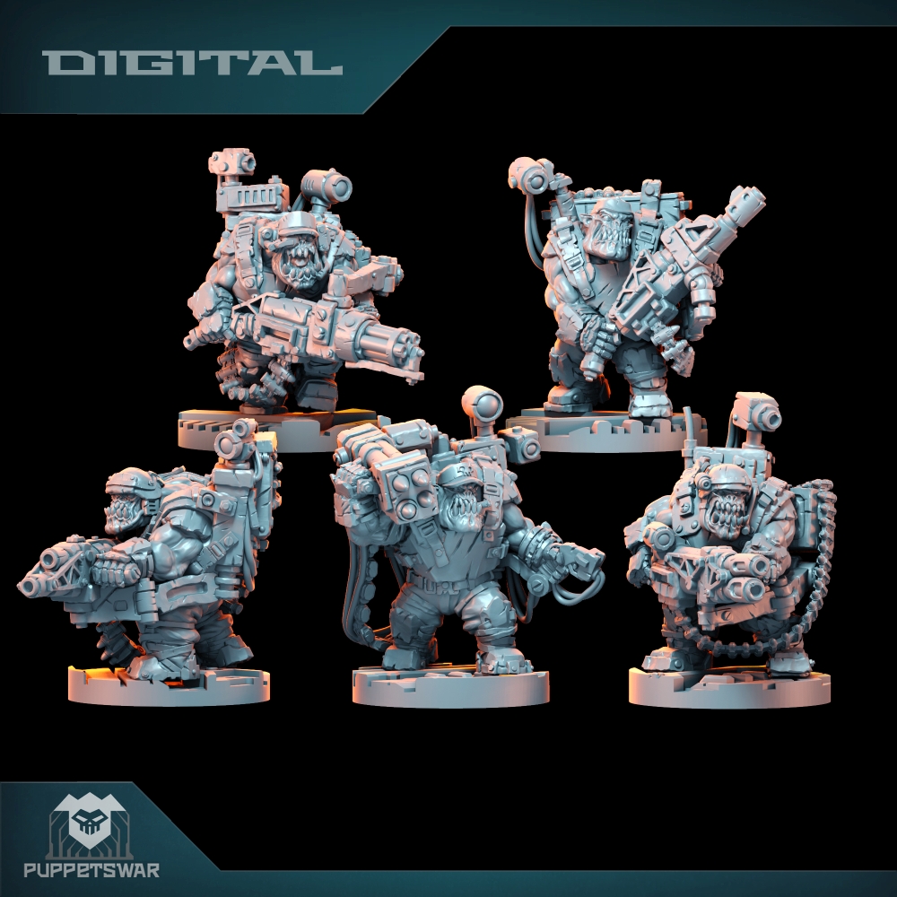 Resin Printer - Orc Ultimate Badasses Squad, Green Skin