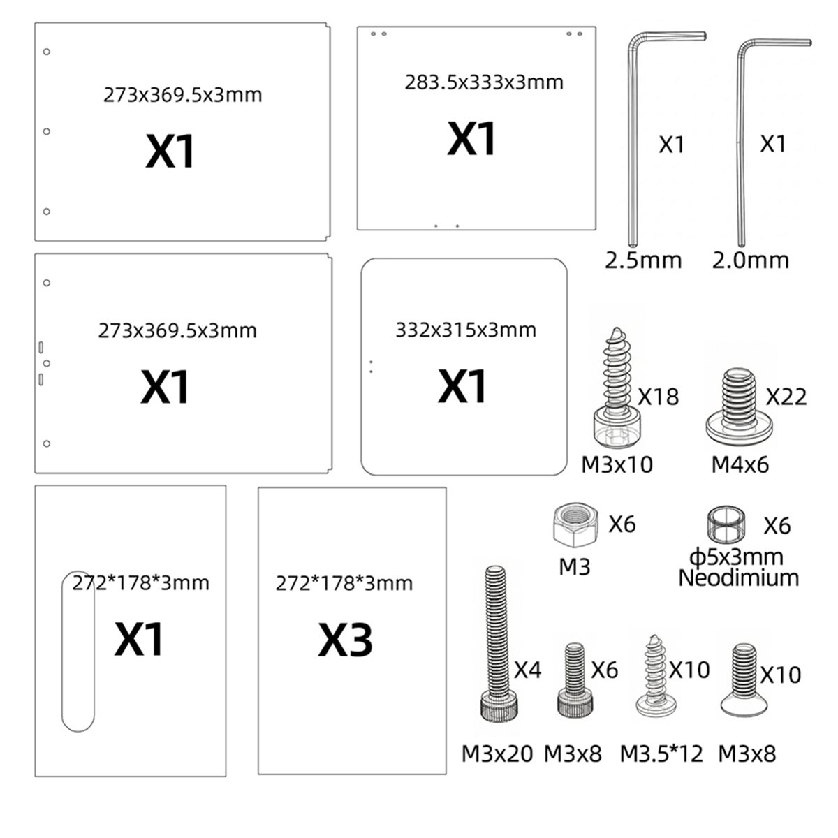 Enclosure 3D Printer - [VALUE PACK]For Adventurer AD5X 3D Printer