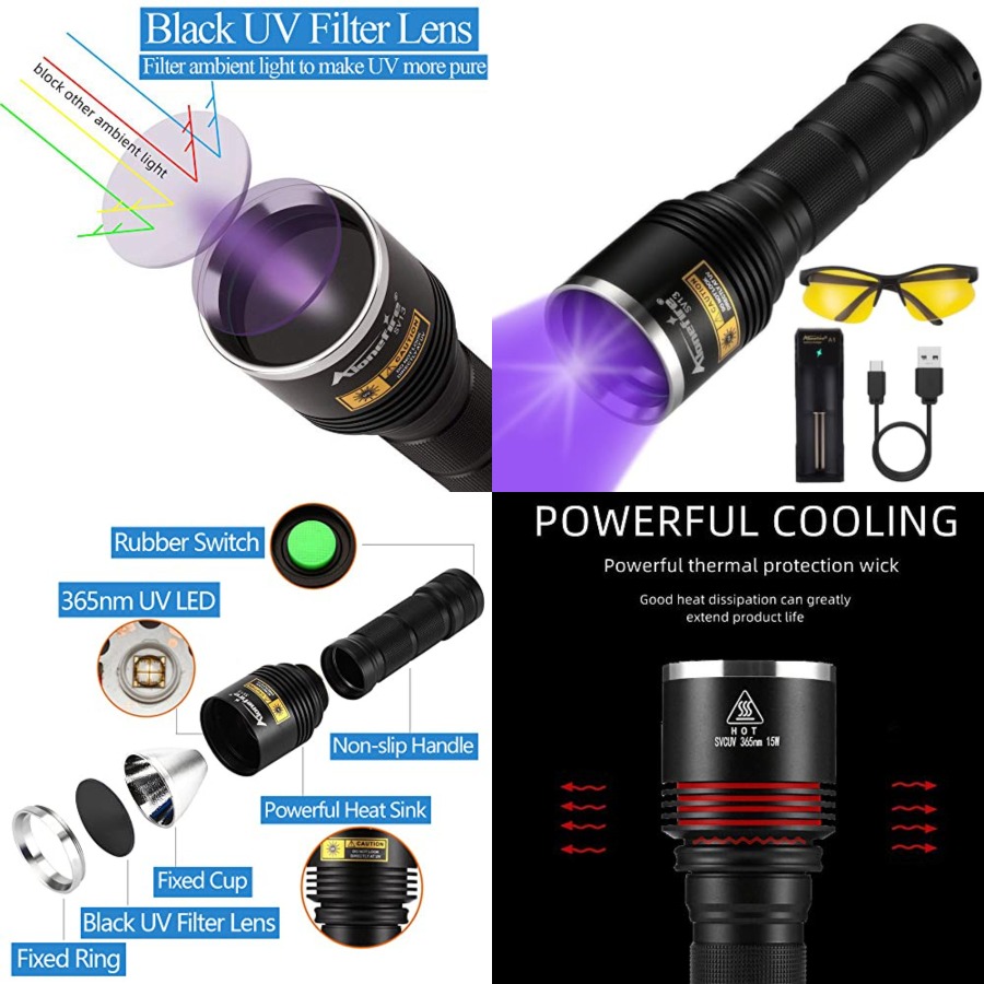 Uv Resin - SV13 15W 365nm UV Flashlight Rechargeable