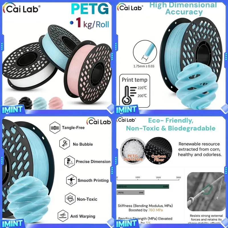 CaiLab PETG Filament 1KG,1.75m - Fdm Printer ulasan dan harga