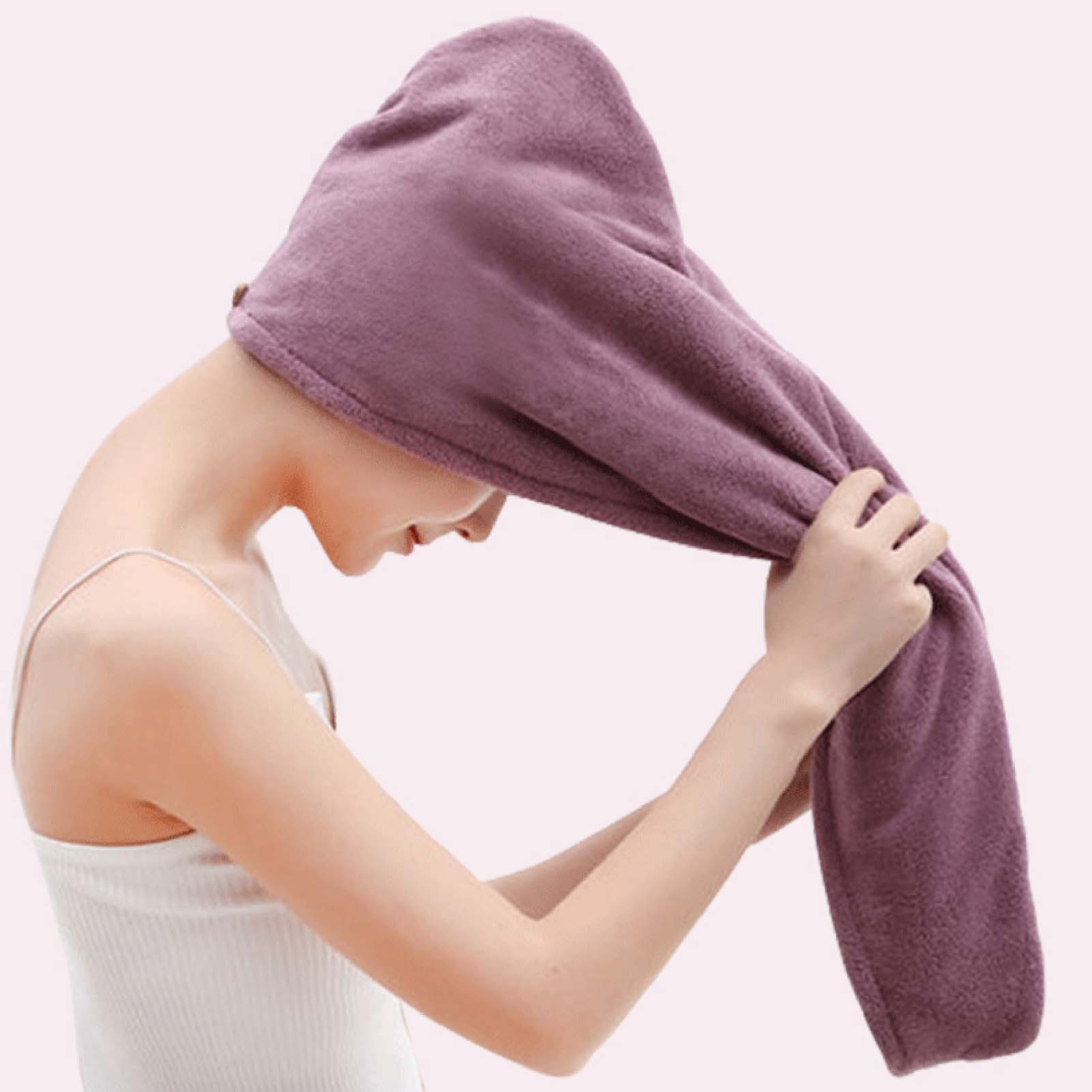 Coral Fleece Womens Hair Towel - Resin Vat ulasan dan harga
