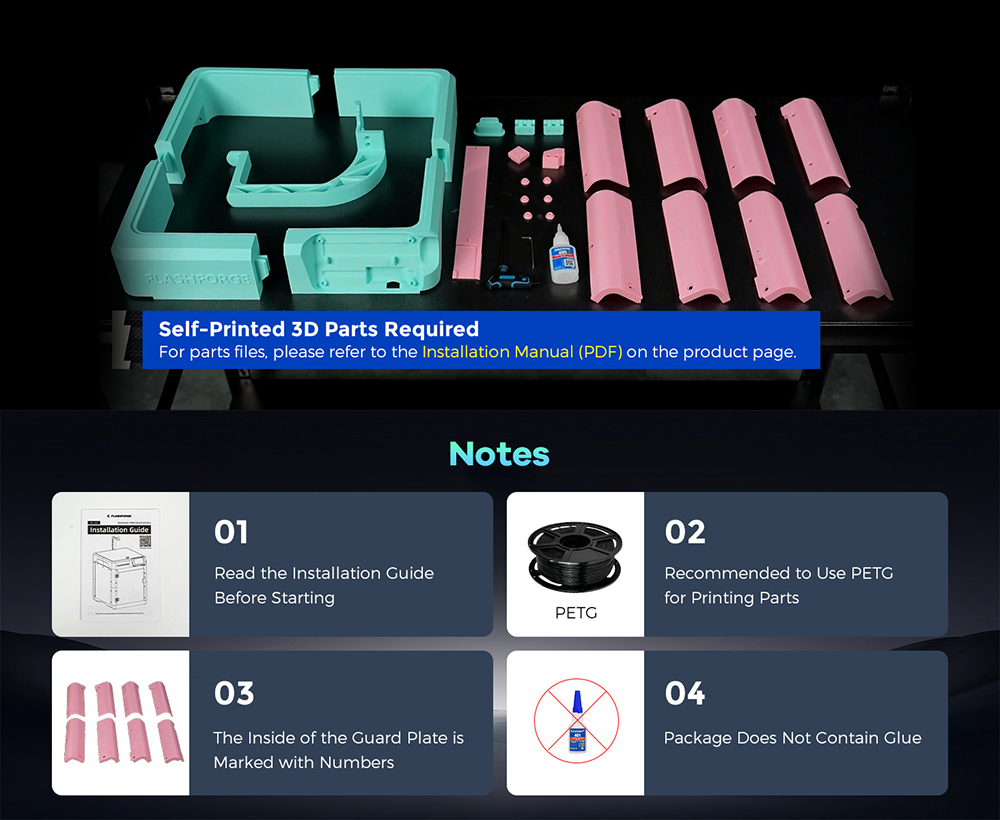 FLASHFORGE Enclosure Panel Kit - Enclosure 3D Printer ulasan dan harga