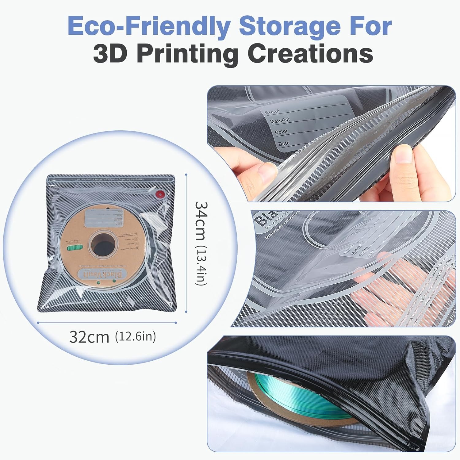 3D Filament Bag Black Filament - Petg Filament ulasan dan harga