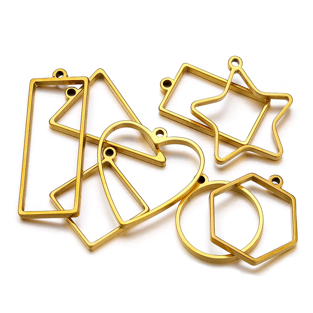 10pcs Stainless Steel Geometri - Uv Resin ulasan dan harga