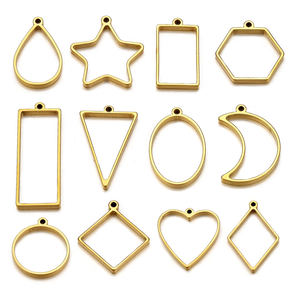 10pcs Stainless Steel Geometri - Uv Resin ulasan dan harga