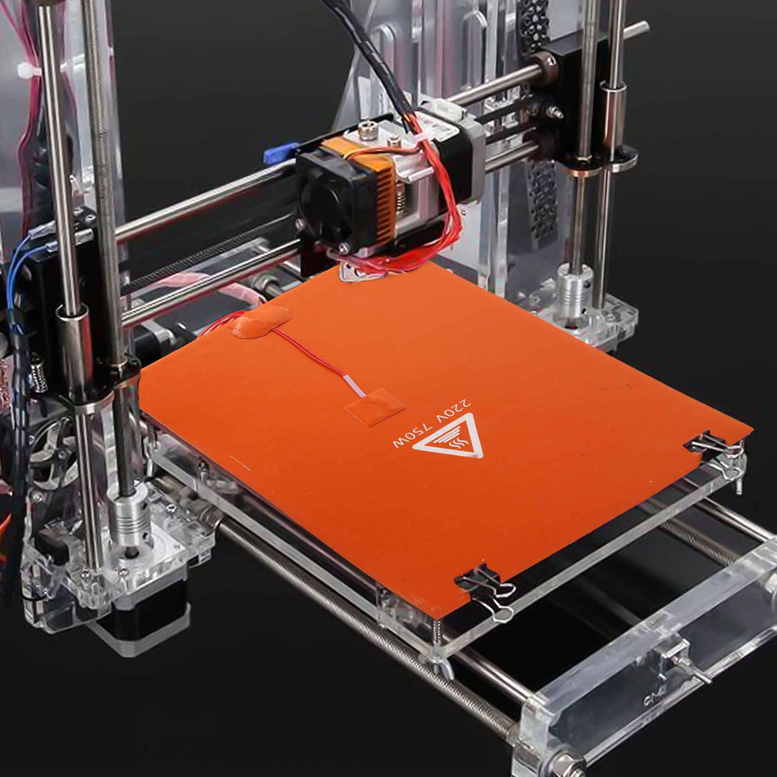 20x30cm 750W 220V Silicone Rub - 3D Printer Bed ulasan dan harga