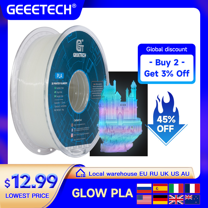 GEEETECH Glow PLA 1.75mm 1kg G - Filament 1.75 ulasan dan harga