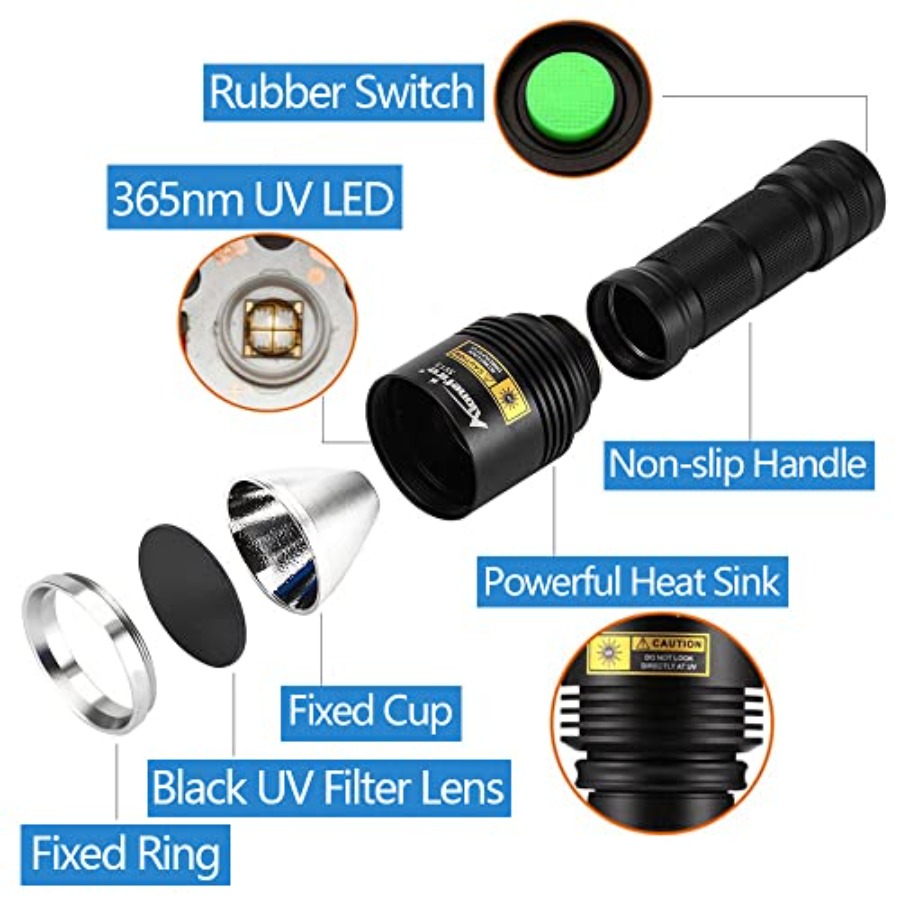 SV13 15W 365nm UV Flashlight R - Uv Resin ulasan dan harga